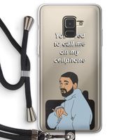 Hotline bling: Samsung Galaxy A8 (2018) Transparant Hoesje met koord