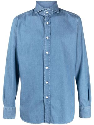 Moorer chemise en coton à manches longues - Bleu