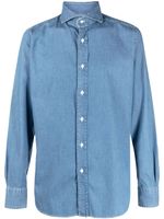 Moorer chemise en coton à manches longues - Bleu - thumbnail