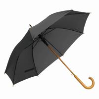 Rainmaster Paraplu - houten handvat - donkergrijs scherm - D103 cm - kinderen en volwassenen