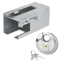 Proplus Aanhanger dissel slot - met een discusslot van 90 mm - verzinkt staal - zilver
