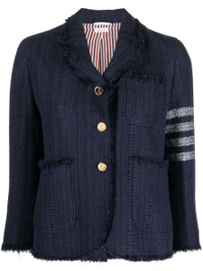 Thom Browne veste en tweed à 4 bandes signature - Bleu