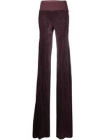 Rick Owens pantalon évasé à taille nervurée - Violet