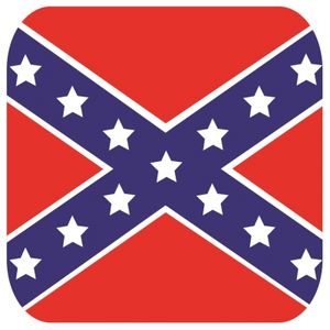 30x Onderzetters voor glazen met Zuidelijke Staten vlag   -
