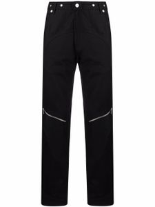 HELIOT EMIL pantalon droit à détail zippé - Noir