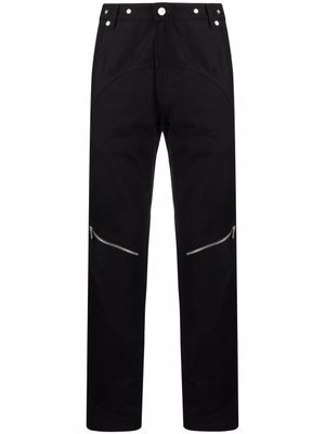 HELIOT EMIL pantalon droit à détail zippé - Noir