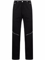 HELIOT EMIL pantalon droit à détail zippé - Noir