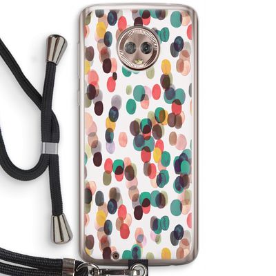 Tropical Dots: Motorola Moto G6 Transparant Hoesje met koord