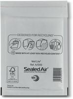 Mail Lite luchtkussenenveloppen, wit, A/000, 110 x 160 mm, doos van 200 stuks