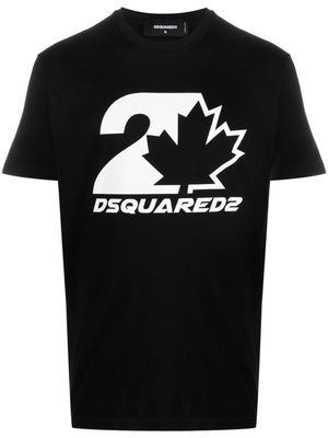 DSQUARED2 t-shirt en coton à logo imprimé - Noir