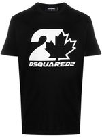 DSQUARED2 t-shirt en coton à logo imprimé - Noir