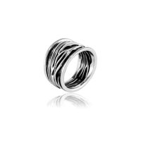 Zilveren Ring Corrugado - Maat 20.5 (Sterling Zilver 925)