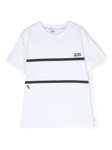 Gcds Kids t-shirt à logo poitrine imprimé - Blanc