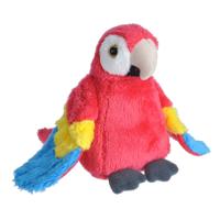 Wild Republic Knuffel Papegaai - 13 cm - multicolor - pluche - knuffeldier