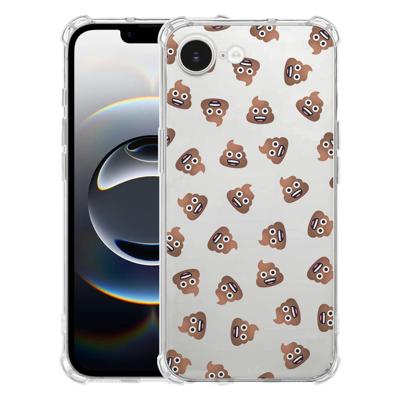 Apple iPhone 16e Hoesje - Poep Emojis TPU Antishock