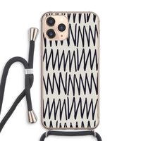 Marrakech Zigzag: iPhone 11 Pro Max Transparant Hoesje met koord