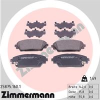 Remblokkenset, schijfrem ZIMMERMANN, u.a. fÃ¼r Mazda - thumbnail