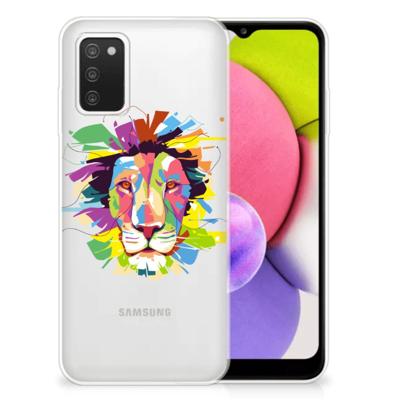 Samsung Galaxy A03S Telefoonhoesje met Naam Lion Color Samsung Galaxy A03S Telefoonhoesje met Naam Lion Color
