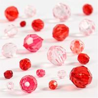 Creativ Company Facetkralen mix rood harmonie, 45 gram