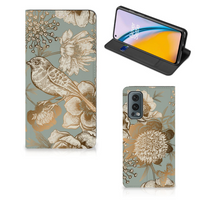 Smart Cover voor OnePlus Nord 2 5G Vintage Bird Flowers - thumbnail