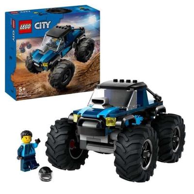 LEGO 60402 City De blauwe monstertruck, terreinwagen, speelgoedauto en chauffeur minifiguur, kindercadeau
