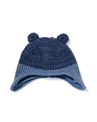 051 Babymuts Met Oren Blauw (blauw)