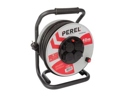 Professionele neopreen kabelhaspel 40 m 3g2.5 4 stopcontacten penaarde - Velleman
