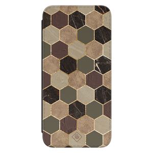 Samsung Galaxy A54 flipcase - Kubus bruin groen