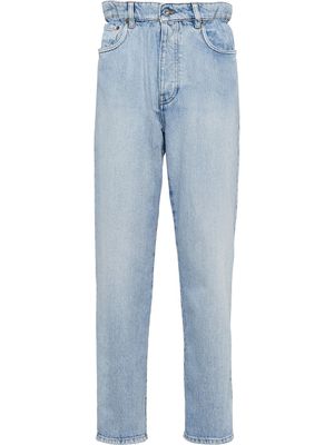 Miu Miu jean droit à taille haute - Bleu