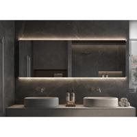 Spiegel London 200x70 cm met Indirecte Verlichting Onder & Boven, Incl. Verwarming & Dimbare Sensor