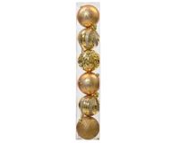 Kerstbal plc d15 cm licht goud 6st kerst - Decoris