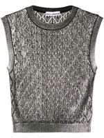 Paco Rabanne Metallic gilet - Zilver - thumbnail