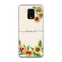 Zonnebloemen: Xiaomi Redmi Note 9 Pro Transparant Hoesje