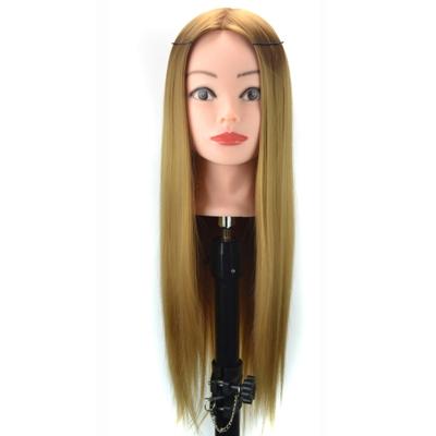Praktijk disc haar gevlochten mannequin hoofd pruik styling trimmen hoofd model (geel)