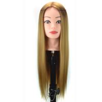 Praktijk disc haar gevlochten mannequin hoofd pruik styling trimmen hoofd model (geel)
