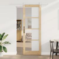 Schuifdeur met beslag ORKDAL massief hout en glas