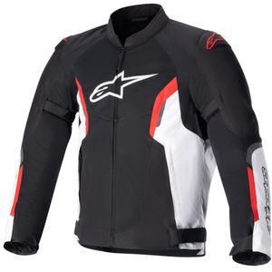 ALPINESTARS AST V2 Air Jacket, Doorwaai motorjas heren, Zwart-Wit-Helder Rood