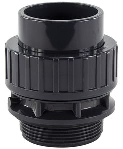 PVC 3/3 koppeling 50mm lijmverbinding x buitendraad 2"
