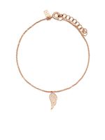 Ef Collection bracelet Angel Wing en or blanc 14ct pavé de diamants - Rose