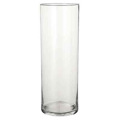 Bloemenvaas cilinder - glas - transparant - 55 cm - Voor verse of kunst bloemen en boeketten