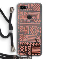 Marrakech Pink: Pixel 3a Transparant Hoesje met koord
