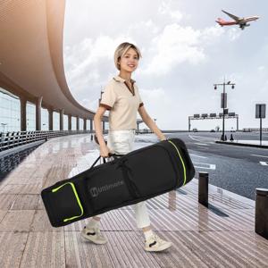 Golfreistas met Wielen Opvouwbare Golftas voor Luchtvaartmaatschappijen met Sleutel en Opbergtas Golfclubtas voor Reizen en Vluchten