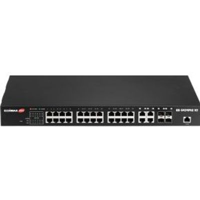 Edimax GS-5424PLC V2 netwerk-switch Gigabit Ethernet (10/100/1000) Power over Ethernet (PoE) 1U Zwar
