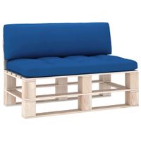 vidaXL Bankkussens pallet 2 st koningsblauw - thumbnail
