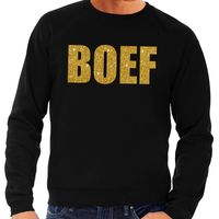 Boef goud glitter fun sweater zwart voor heren 2XL  - - thumbnail