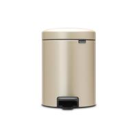Brabantia NewIcon Pedaalemmer - 5 liter - kunststof binnenemmer - Champagne 304422