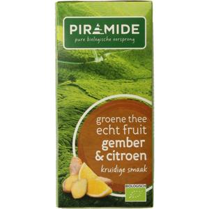Piramide Groene thee met gember en citroen bio