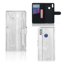 Huawei Y7 (2019) Book Style Case White Wood