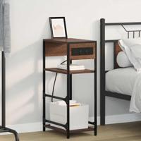 Nachtkastje Bruin Eiken 40 x 27 x 76 cm Bewerkt hout