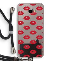 Lips: Samsung Galaxy J4 Plus Transparant Hoesje met koord